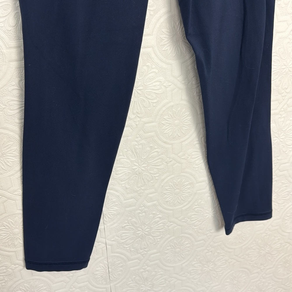 Athleta Salutations Stash 7/8 Leggings Tights Navy Blue Small High Rise - Picture 7 of 9